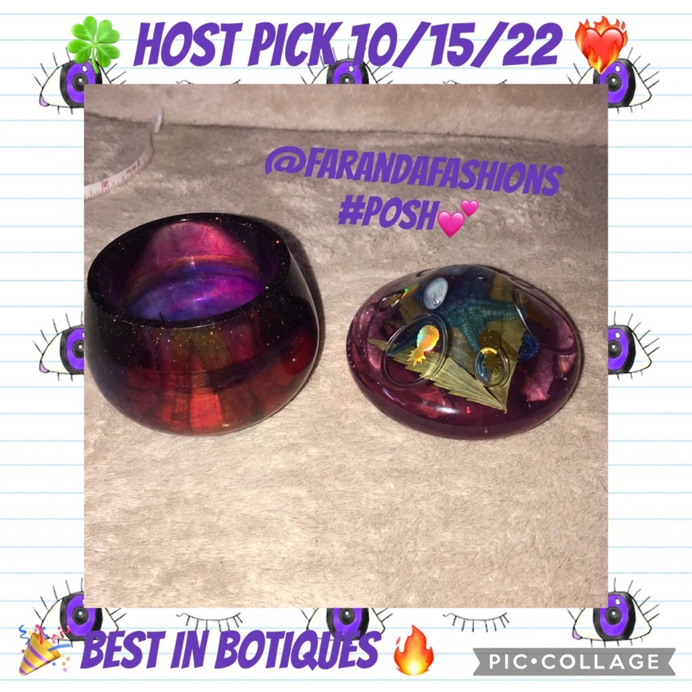 epoxy resin mushroom 🍄 jar with starfish pineapples and leaves